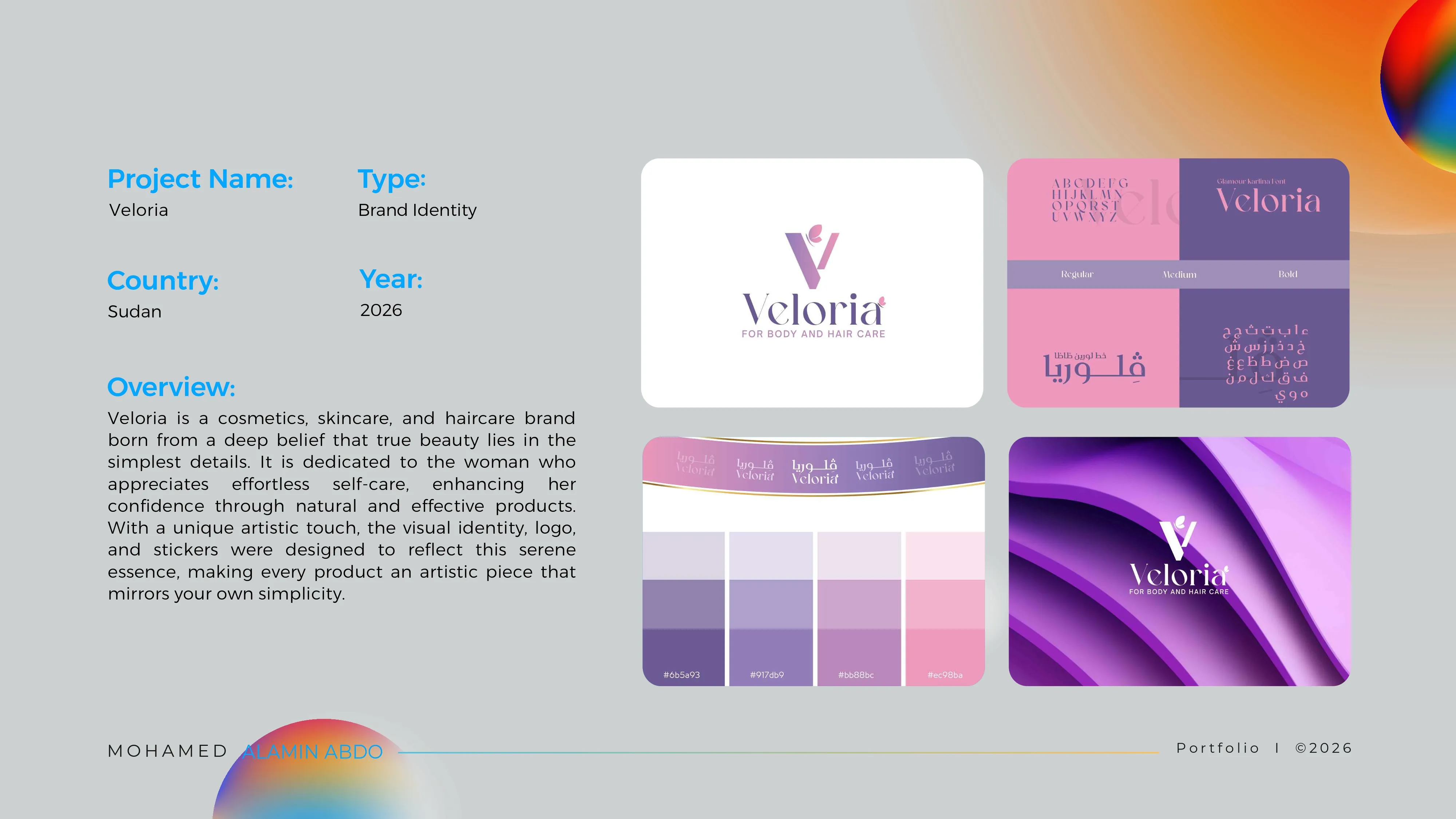 Veloria Brand Identity Mockup
